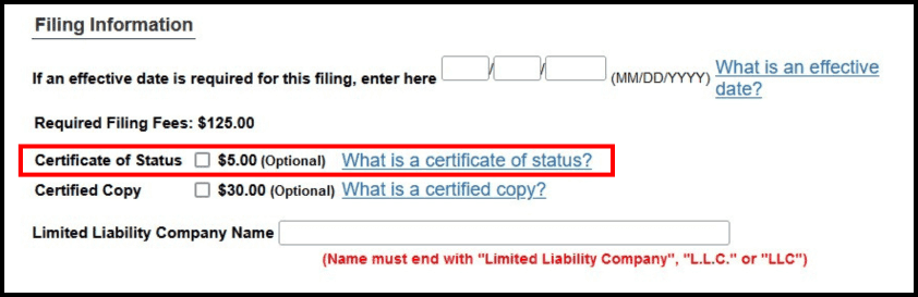 How To Get a Certificate of Status to Prove Your Florida Entity Is in Good Standing 3 Certificate of Status